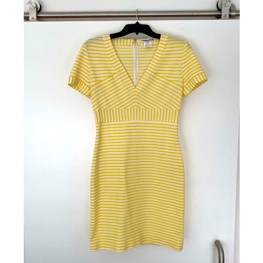 Lagerfeld v-neck striped dress